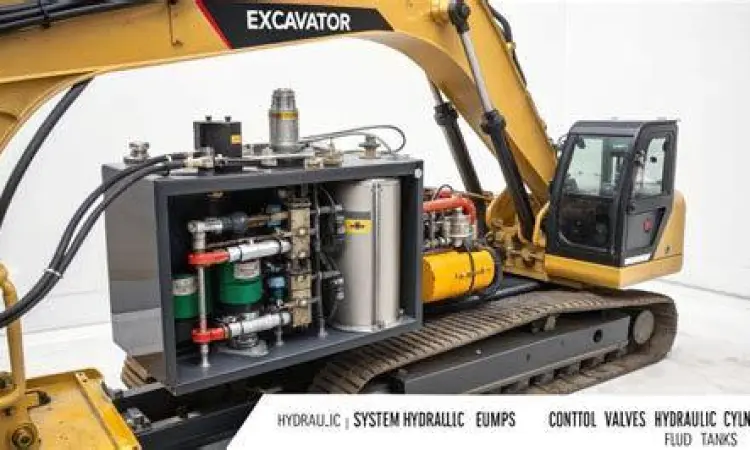 sistem hidrolik pada lengan ekskavator