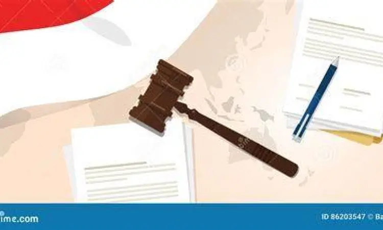 Palu hakim dan dokumen hukum HAKI