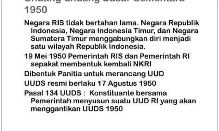 Naskah asli UUDS 1950 sebagai dasar hukum demokrasi liberal
