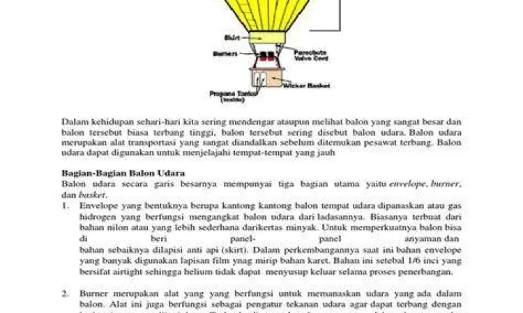 Balon udara panas terbang di angkasa