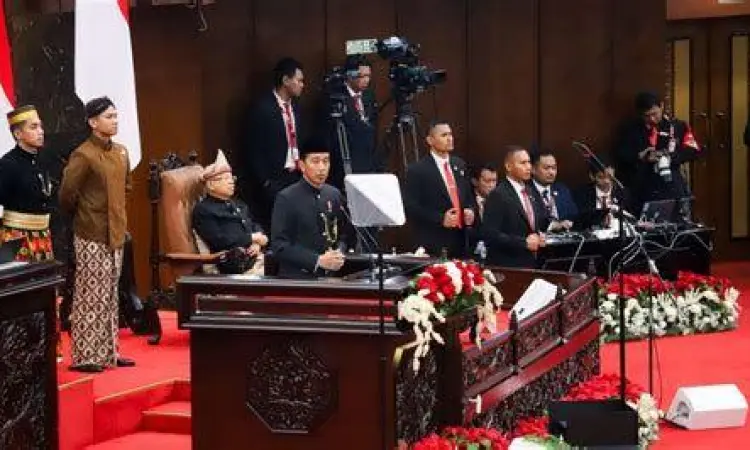 Presiden berpidato di gedung DPR/MPR