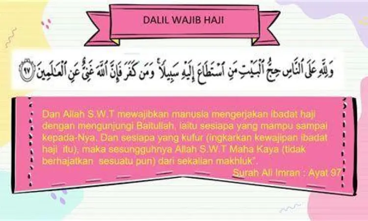 Dalil Al-Quran tentang Haji Ayat Al-Quran mengenai kewajiban haji