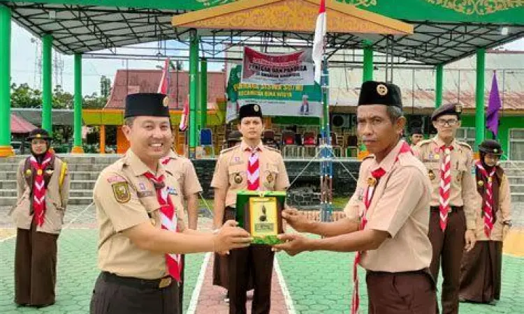 Kegiatan latihan gabungan anggota pramuka