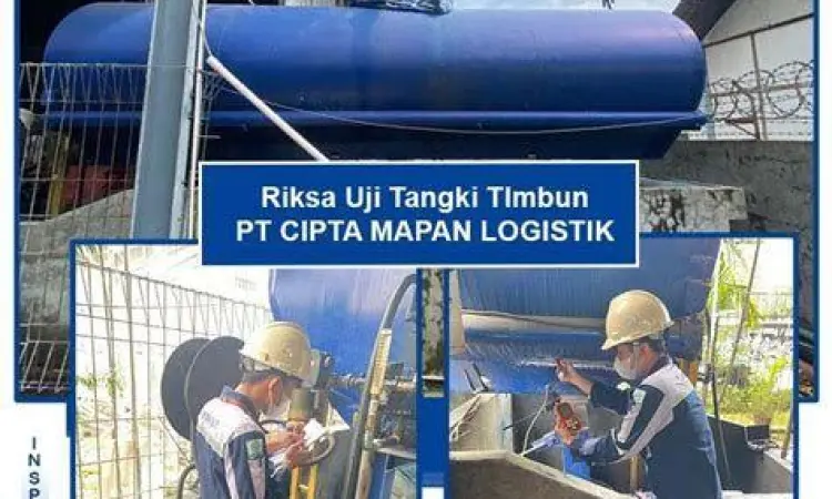 Petugas K3 memeriksa bejana tekan