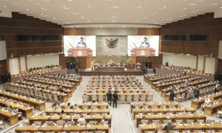 Suasana rapat paripurna DPR RI