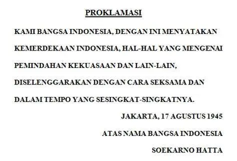 Sejarah Pancasila Naskah asli Pancasila dan Proklamasi