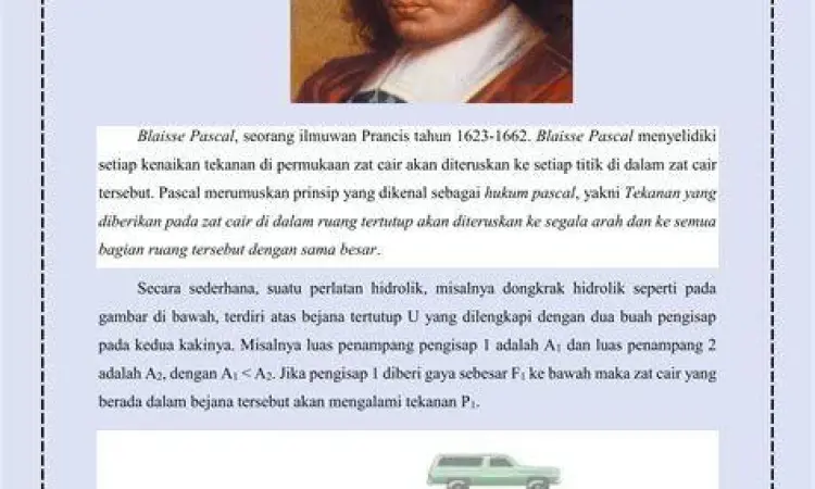 Prinsip Hukum Pascal Diagram hukum pascal pada sistem hidrolik