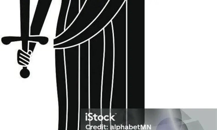 Simbol Keadilan Hukum Patung Dewi Keadilan memegang timbangan sebagai simbol imparsialitas hukum