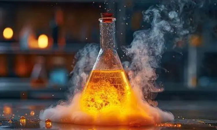 Eksperimen reaksi kimia di lab