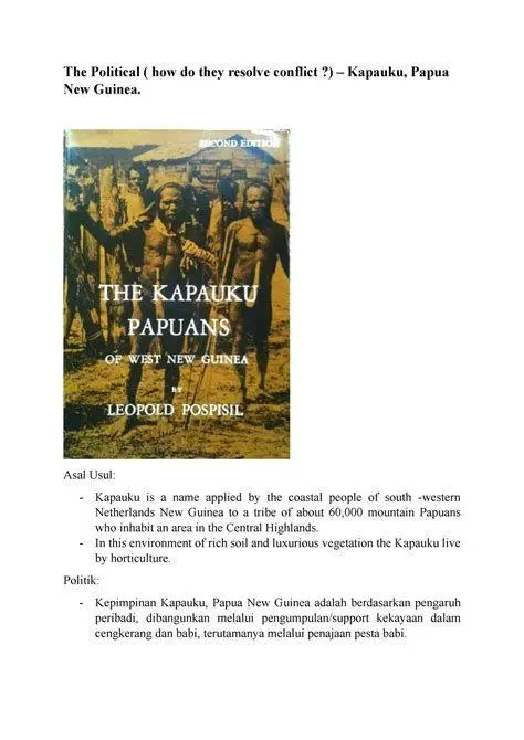 Hukum Masyarakat Kapauku Masyarakat adat Kapauku dan sistem hukum tradisional