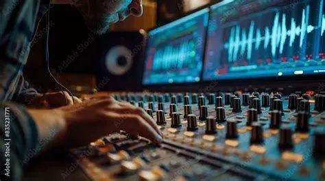 Optimasi Mikrofon Dinamis Teknisi audio mengatur posisi mikrofon dinamis