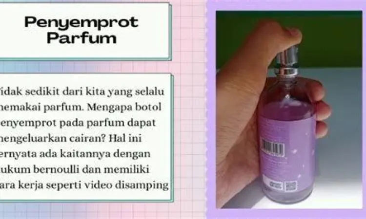 Mekanisme Atomizer Cara kerja botol spray dengan prinsip bernoulli