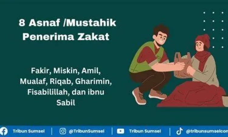 Delapan Asnaf Mustahik Ilustrasi delapan golongan penerima zakat