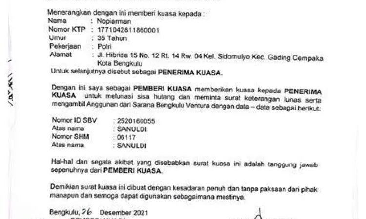Proses administrasi pendaftaran surat kuasa di loket pengadilan