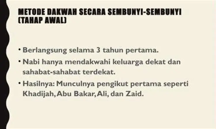 Metode dakwah Nabi Muhammad SAW yang efektif