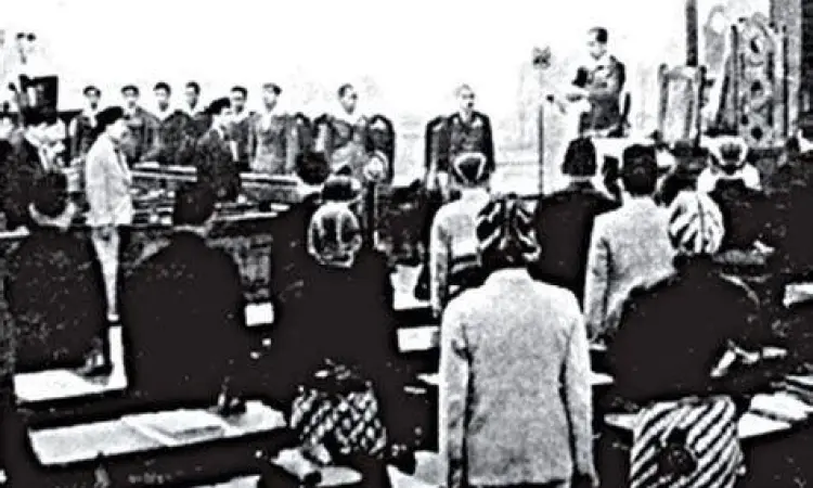 Suasana sidang BPUPKI kedua bulan Juli 1945