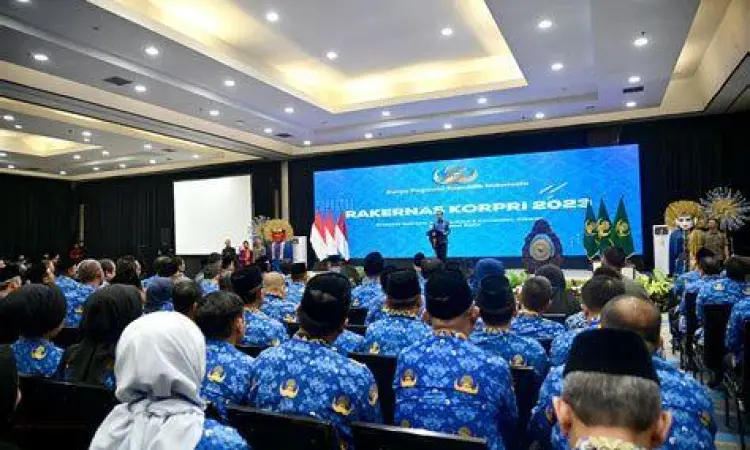 Rapat Kerja Nasional KORPRI Suasana rapat kerja nasional KORPRI