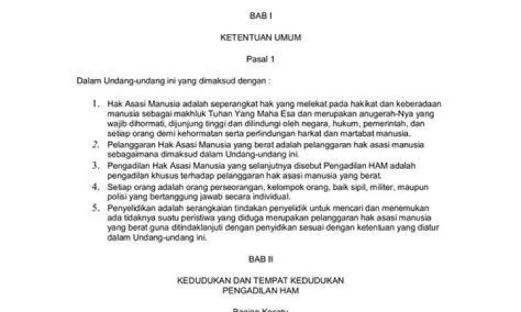 Regulasi Pengadilan HAM Buku Undang-Undang Nomor 26 Tahun 2000 tentang Pengadilan HAM