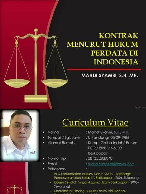 Dokumen Perikatan Perdata Dokumen kontrak perikatan hukum perdata