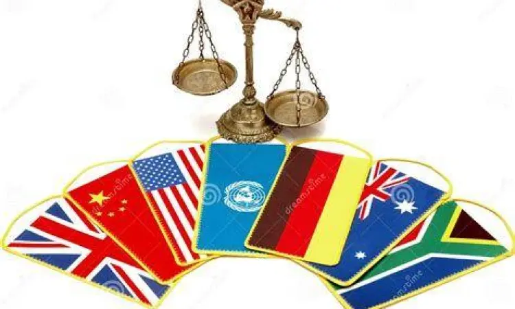 Fondasi Hukum Internasional Simbol keadilan hukum internasional