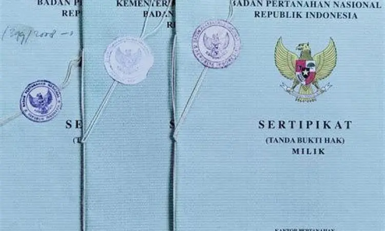 Proses penyerahan sertifikat tanah oleh petugas BPN