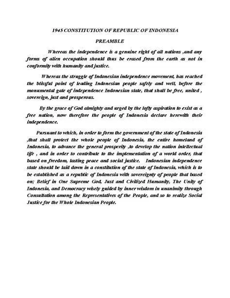 Ius Constitutum Indonesia Dokumen konstitusi dan undang-undang