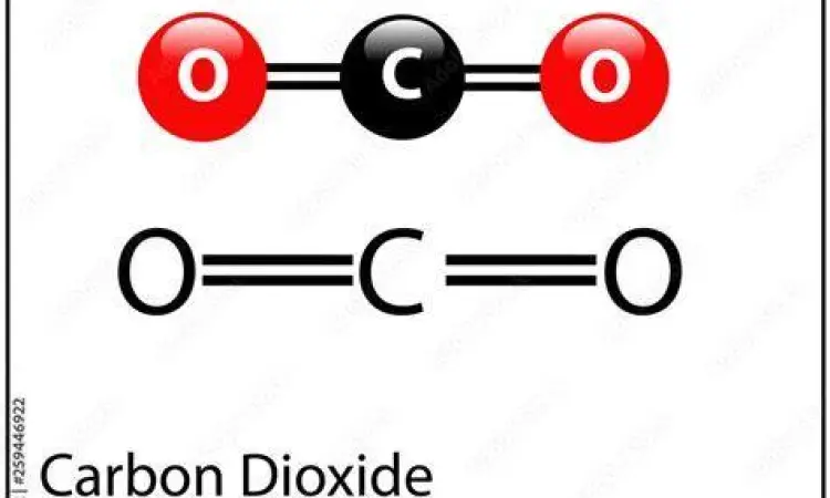 Struktur Molekul CO2 Struktur molekul karbon dioksida menunjukkan perbandingan atom