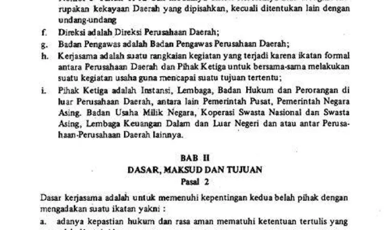 Regulasi kerja sama daerah dengan pihak ketiga swasta