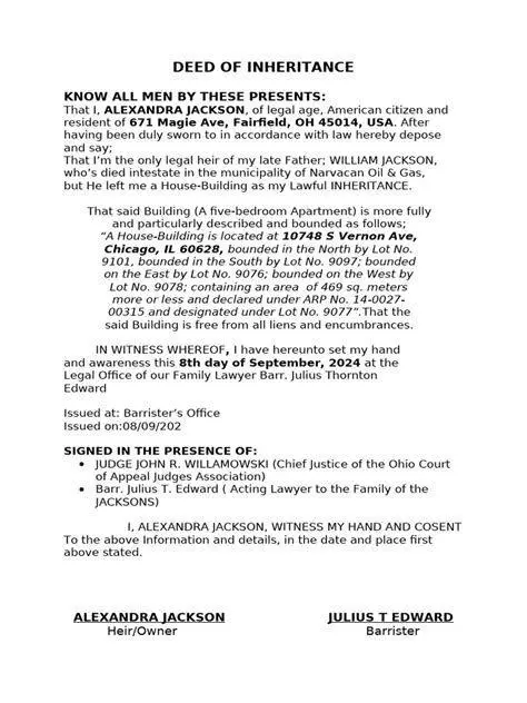 Dokumen Wasiat Legal Dokumen surat wasiat legal untuk ahli waris ab testamento