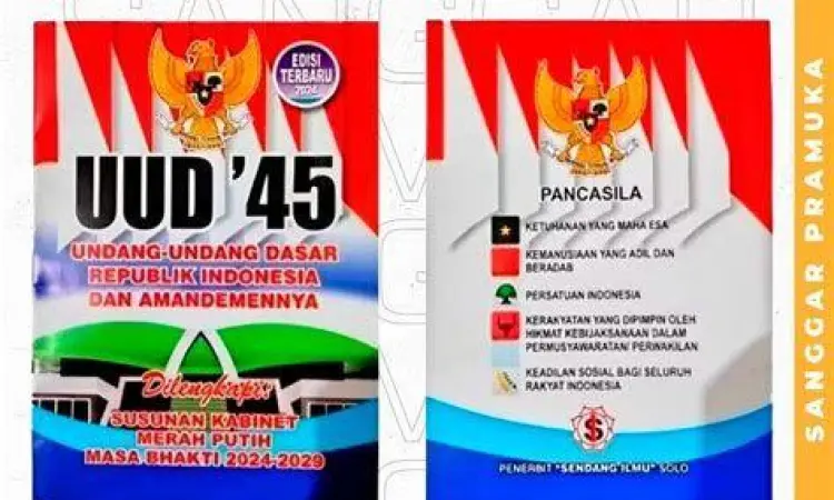 Buku UUD 1945 sebagai naskah hukum tertinggi