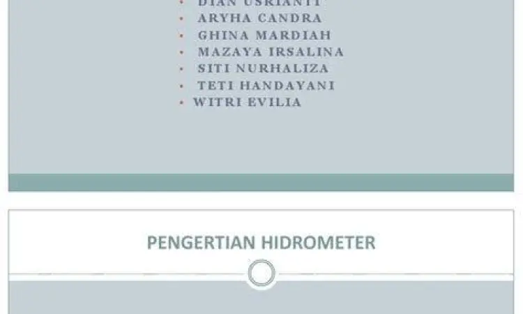 Alat Ukur Hidrometer Penggunaan hidrometer dalam cairan